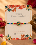 Multicolour Lotus Charm Rakhi