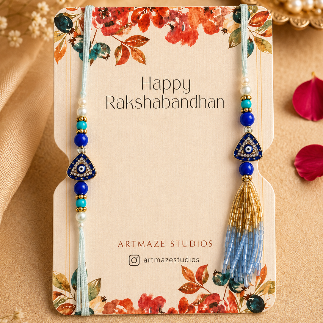 Evil Eye Bhaiya-Bhabhi Rakhi Set