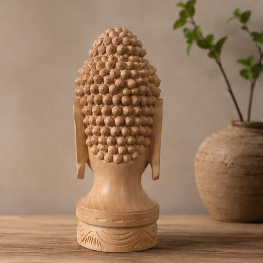 Handcrafted Wooden Buddha Statue - Meditation and Home Décor