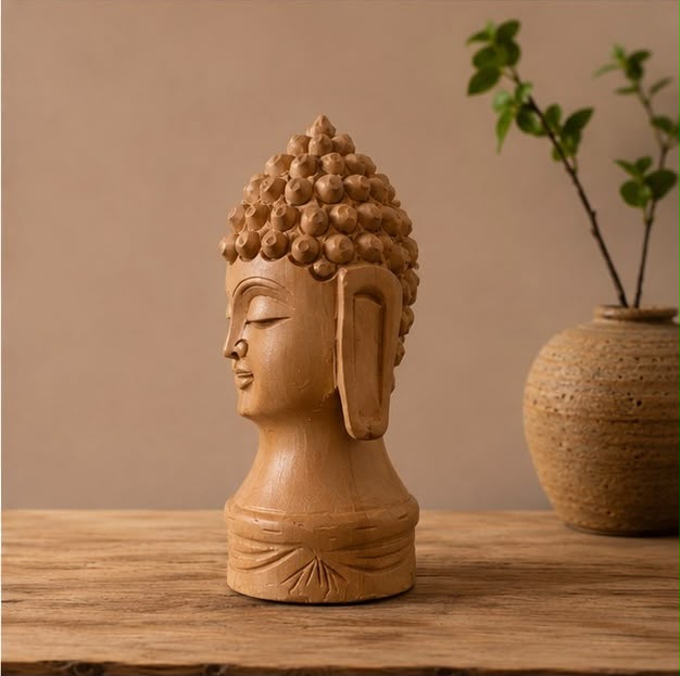 Handcrafted Wooden Buddha Statue - Meditation and Home Décor