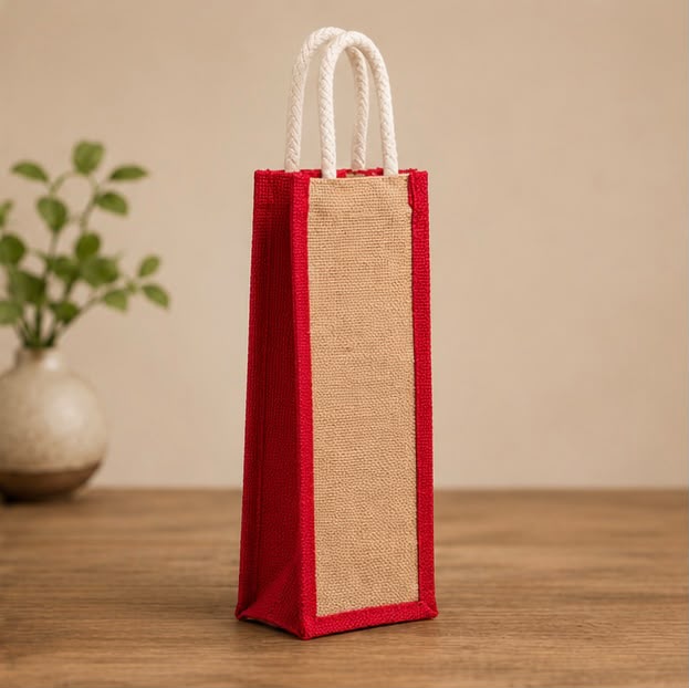 Rustic Jute Bottle Carrier