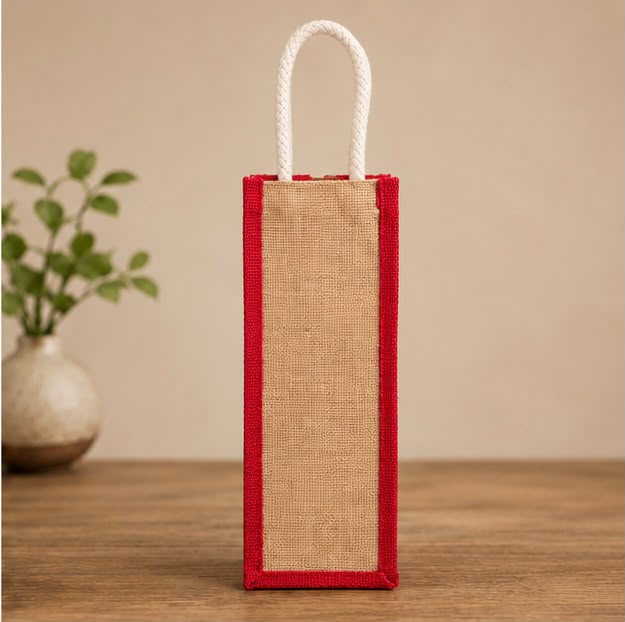 Rustic Jute Bottle Carrier
