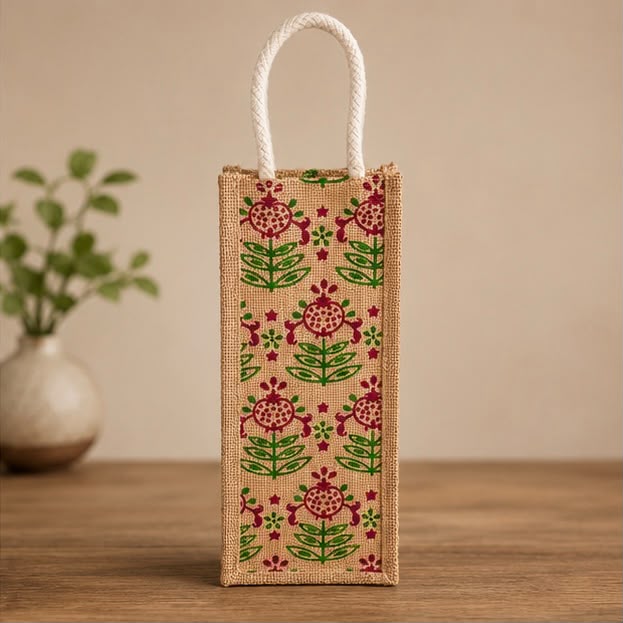 Rustic Jute Bottle Carrier