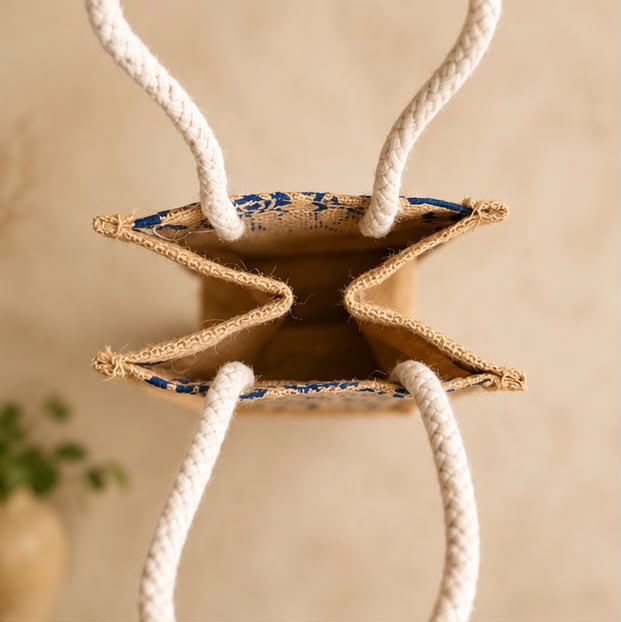Rustic Jute Bottle Carrier