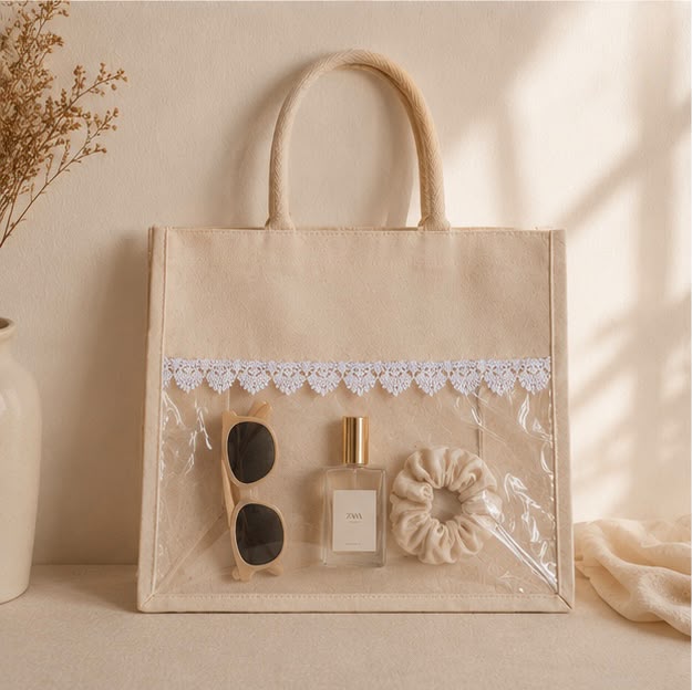 Vista Tote – Handcrafted Transparent Canvas Bag
