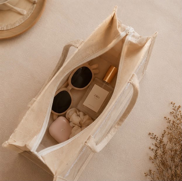 Vista Tote – Handcrafted Transparent Canvas Bag